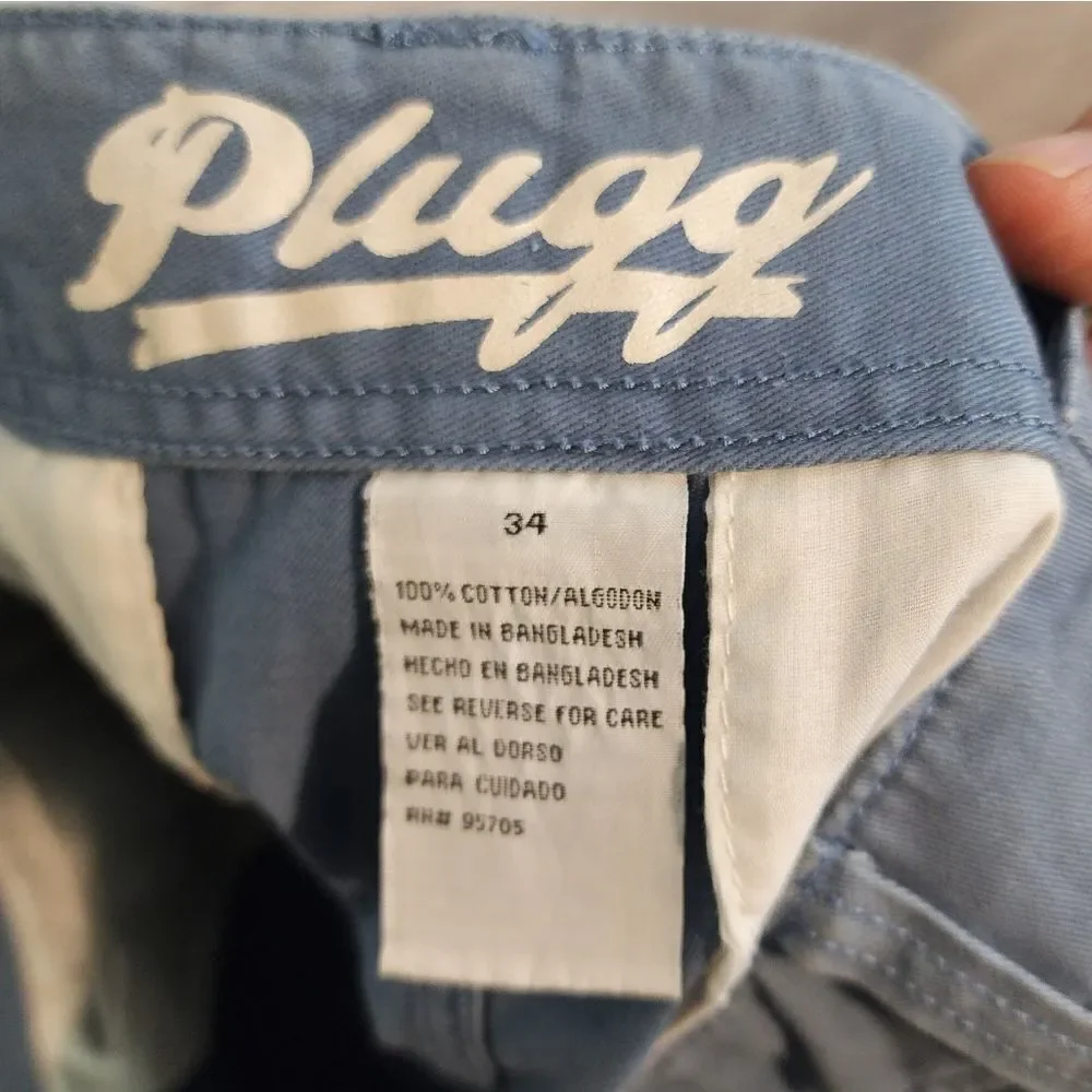Men's Plugg flat front shorts, size 34